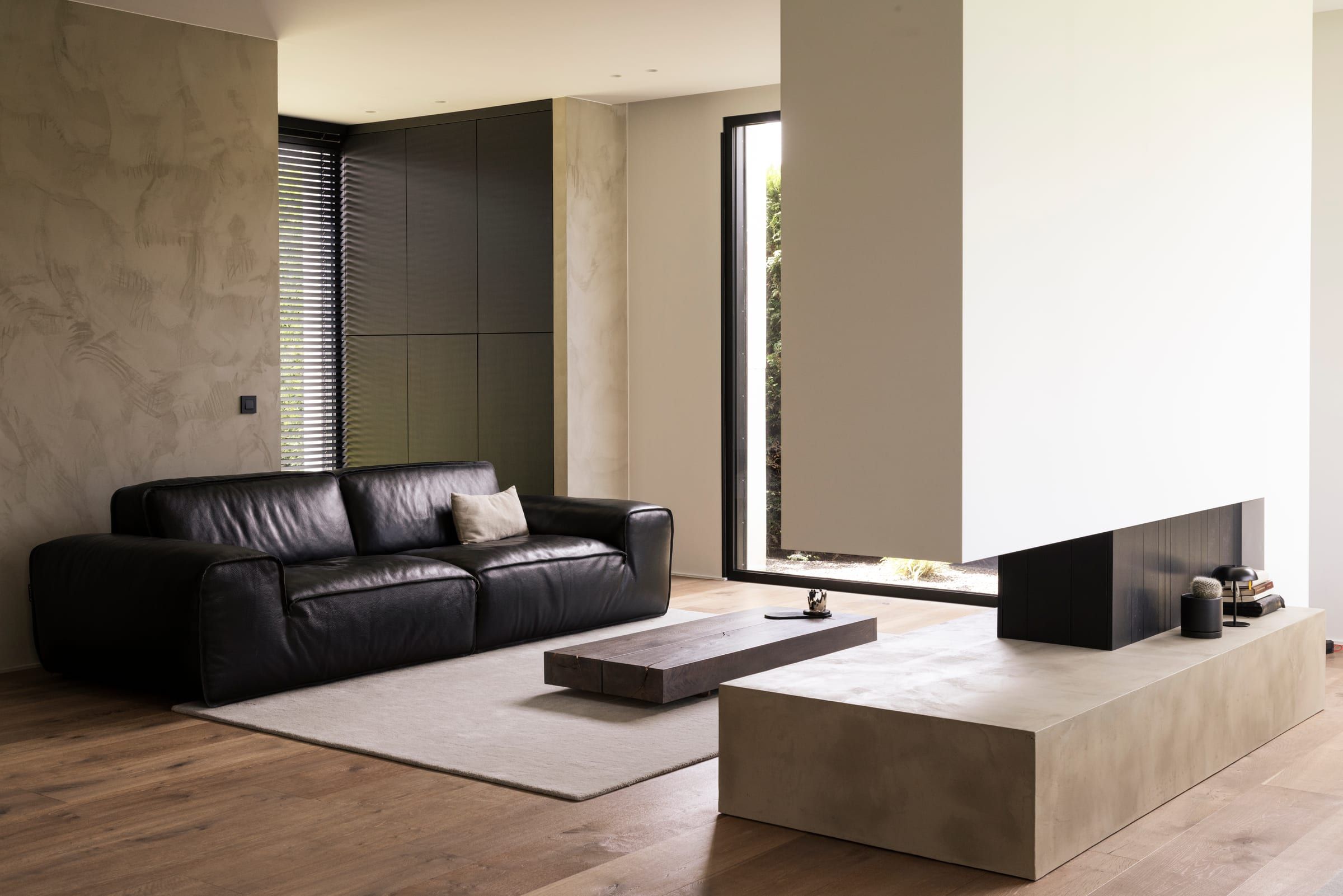 Villa Churchill : Salon cuir